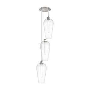 Chelsea - 3 Light Cord Hung Pendant-58 Inch Tall and 14.5 Inch Wide - 1387646