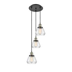 Fulton - 3 Light Cord Hung Multi Pendant-26.25 Inch Tall and 13.5 Inch Wide - 1421636