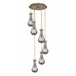 Owego - 6 Light 5" Multi Pendant-85.5 Inch Tall and 15.63 Inch Wide - 1421598