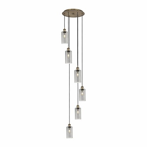 Crown Point - 6 Light Cord Hung Pendant-11.25 Inch Tall and 15.75 Inch Wide - 1364625