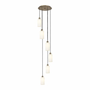 Crown Point - 6 Light Cord Hung Pendant-11.25 Inch Tall and 15.75 Inch Wide - 1364625