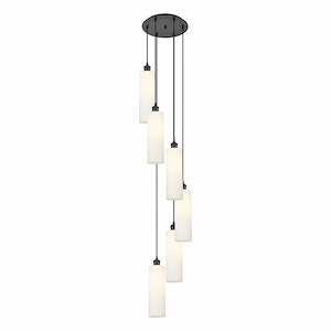 Crown Point - 6 Light Cord Hung Pendant-61 Inch Tall and 14.38 Inch Wide - 1364597