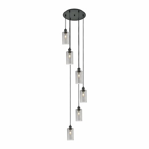 Crown Point - 6 Light Cord Hung Pendant-11.25 Inch Tall and 15.75 Inch Wide - 1364625