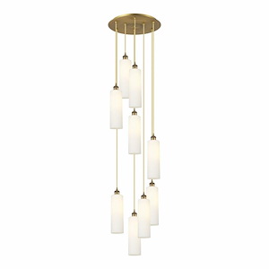 Crown Point - 9 Light Cord Hung Pendant-91.5 Inch Tall and 17.88 Inch Wide - 1364618