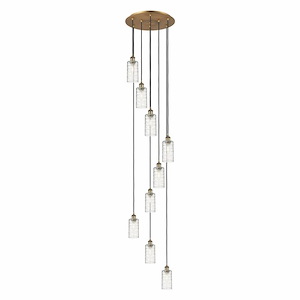 Crown Point - 9 Light Cord Hung Pendant-11.25 Inch Tall and 19.25 Inch Wide - 1364626