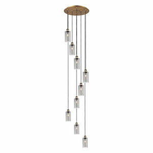 Crown Point - 9 Light Cord Hung Pendant-11.25 Inch Tall and 19.25 Inch Wide - 1364626