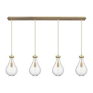 Owego - 4 Light 7" Linear Pendant-14.25 Inch Tall and 36.63 Inch Wide - 1421452