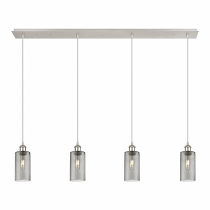 Crown Point - 4 Light Cord Hung Linear Pendant-11.25 Inch Tall and 48.88 Inch Wide - 1364524