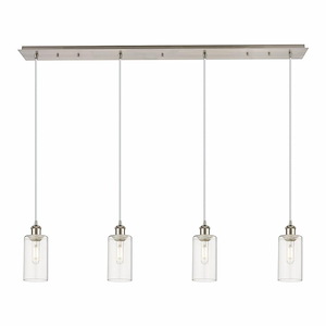 Crown Point - 4 Light Cord Hung Linear Pendant-11.25 Inch Tall and 48.88 Inch Wide - 1364524