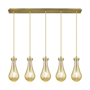Owego - 5 Light Linear Pendant-14.25 Inch Tall and 36.63 Inch Wide - 1421420