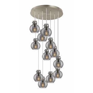 Newton Sphere - 12 Light Cord Hung Pendant In Industrial Style-9.13 Inches Tall and 27.25 Inches Wide - 1302521