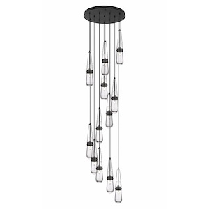 Milan - 12 Light Cord Hung Pendant In Art Deco Style-20.25 Inches Tall and 23.63 Inches Wide - 1302542