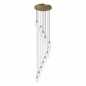 Crown Point - 12 Light Cord Hung Pendant-11.25 Inch Tall and 24.38 Inch Wide - 1364619