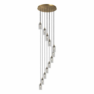 Crown Point - 12 Light Cord Hung Pendant-11.25 Inch Tall and 24.38 Inch Wide - 1364619