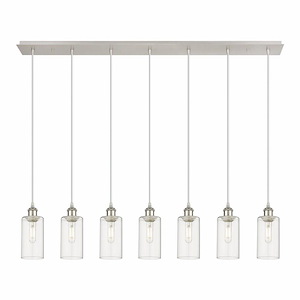 Crown Point - 7 Light Cord Hung Linear Pendant-11.25 Inch Tall and 48.88 Inch Wide - 1364558