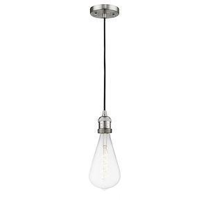 Bare Bulb - 7W 1 LED Mini Pendant In Industrial Style-3.5 Inches Tall and 2 Inches Wide - 1288923