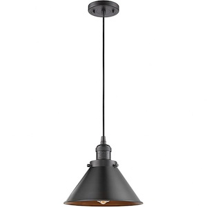 Briarcliff - 1 Light Cord Hung Mini Pendant In Traditional Style-8 Inches Tall and 10 Inches Wide - 1423645