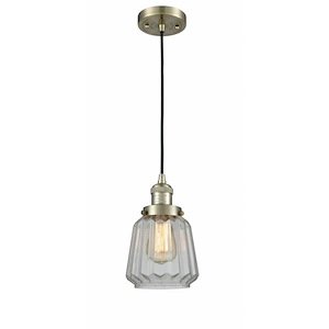 Chatham - 1 Light Cord hung Mini Pendant-11.13 Inch Tall and 7 Inch Wide - 1421425