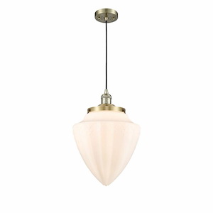 Bullet - 1 Light Cord Hung Mini Pendant-16.25 Inch Tall and 11.88 Inch Wide - 1421528