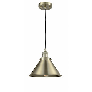 Briarcliff - 1 Light Cord Hung Mini Pendant In Traditional Style-8 Inches Tall and 10 Inches Wide - 1421464