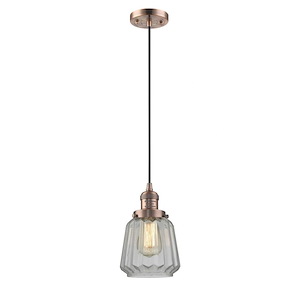 Chatham - 1 Light Cord hung Mini Pendant-11.13 Inch Tall and 7 Inch Wide - 1423631