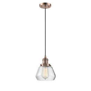 Fulton - 100W 1 LED Cord Hung Mini Pendant-8.63 Inch Tall and 7 Inch Wide - 1421577