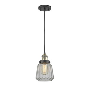 Chatham - 1 Light Cord hung Mini Pendant-11.13 Inch Tall and 7 Inch Wide - 1421465