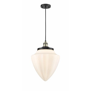 Bullet - 1 Light Cord Hung Mini Pendant-16.25 Inch Tall and 11.88 Inch Wide - 1421558