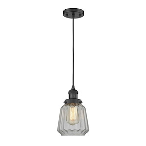 Chatham - 1 Light Cord hung Mini Pendant-11.13 Inch Tall and 7 Inch Wide - 1421731