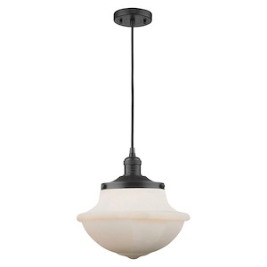 Oxford - 1 Light Cord Hung Mini Pendant In Traditional Style-11.5 Inches Tall and 11.75 Inches Wide - 1288926