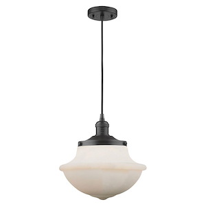 Oxford - 100W 1 LED Cord Hung Mini Pendant-11.25 Inch Tall and 11.75 Inch Wide - 1421735