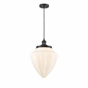 Bullet - 1 Light Cord Hung Mini Pendant-16.25 Inch Tall and 11.88 Inch Wide - 1421489