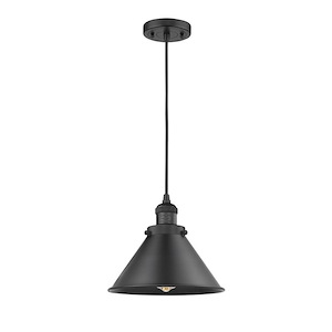 Briarcliff - 1 Light Cord Hung Mini Pendant In Traditional Style-8 Inches Tall and 10 Inches Wide - 1421545