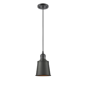 Addison - 1 Light Cord Hung Mini Pendant In Traditional Style-8 Inches Tall and 5 Inches Wide - 1288915
