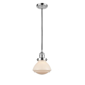 Olean - 1 Light Cord Hung Mini Pendant In Industrial Style-7.75 Inches Tall and 6.75 Inches Wide - 1288932