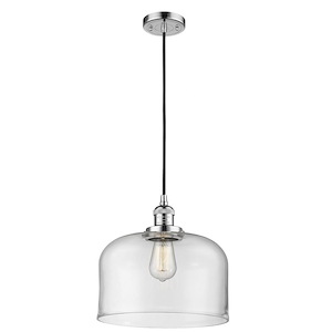 Bell - 1 Light Cord Hung Mini Pendant In Industrial Style-8 Inches Tall and 12 Inches Wide - 1288922