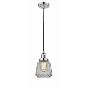 Chatham - 1 Light Cord hung Mini Pendant-11.13 Inch Tall and 7 Inch Wide - 1421668