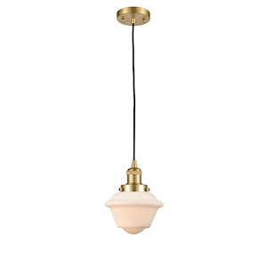 Oxford - 1 Light Cord Hung Mini Pendant In Traditional Style-8 Inches Tall and 7.5 Inches Wide - 1288914