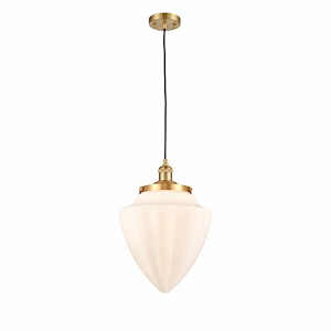 Bullet - 1 Light Cord Hung Mini Pendant-16.25 Inch Tall and 11.88 Inch Wide - 1421573