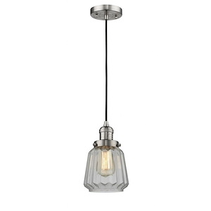 Chatham - 1 Light Cord hung Mini Pendant-11.13 Inch Tall and 7 Inch Wide - 1421707
