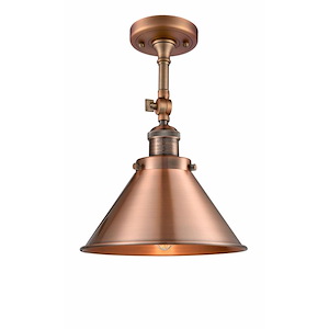 Briarcliff - 1 Light Semi-Flush Mount In Traditional Style-13 Inches Tall and 10 Inches Wide - 1421763