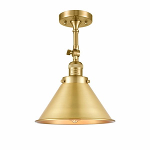 Briarcliff - 1 Light Semi-Flush Mount In Traditional Style-13 Inches Tall and 10 Inches Wide - 1422725