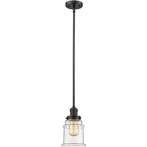 Canton - 1 Light Stem Hung Mini Pendant-10 Inch Tall and 6.5 Inch Wide - 1422079