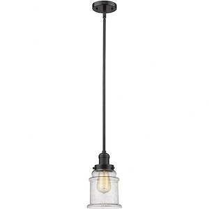 Canton - 1 Light Stem Hung Mini Pendant-10 Inch Tall and 6.5 Inch Wide - 1421750