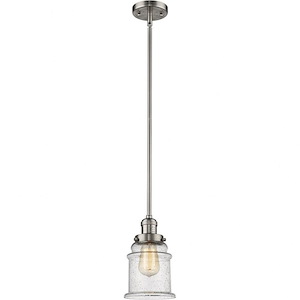 Canton - 1 Light Stem Hung Mini Pendant-10 Inch Tall and 6.5 Inch Wide - 1421815