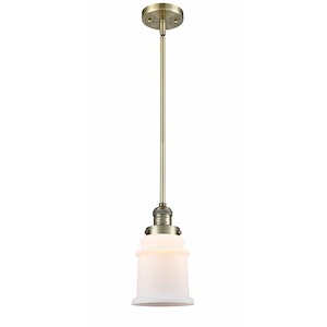 Canton - 1 Light Stem Hung Mini Pendant-10 Inch Tall and 6.5 Inch Wide - 1421829