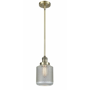 Stanton - 1 Light Stem Hung Mini Pendant In Industrial Style-12 Inches Tall and 6 Inches Wide - 1288989