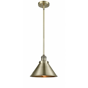 Briarcliff - 1 Light Stem Hung Mini Pendant-10 Inch Tall and 10 Inch Wide - 1422776