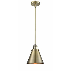 Appalachian - 1 Light Stem Hung Mini Pendant In Traditional Style-10 Inches Tall and 8 Inches Wide - 1288958