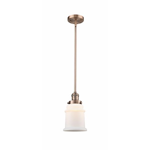 Canton - 1 Light Stem Hung Mini Pendant-10 Inch Tall and 6.5 Inch Wide - 1421833